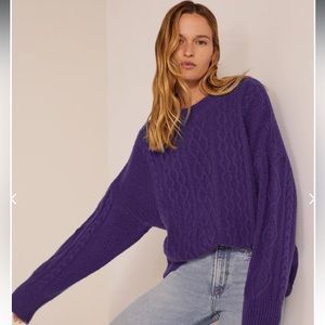 FAVORITE DAUGHTER cable knit slouch sweater. LIKE NEW
